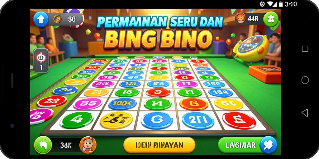Screenshot menunjukkan antarmuka permainan Bingo yang menarik dan interaktif.