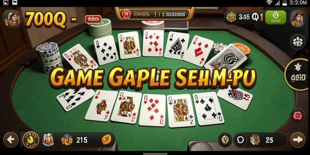 Tampilan gameplay menarik dari game Gaple 700Q.