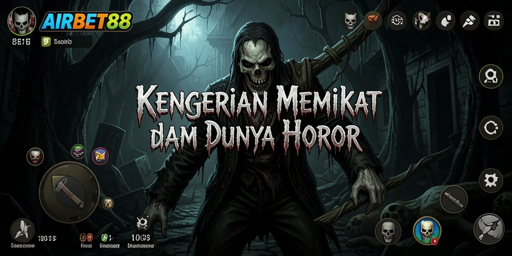 Tangkapan layar menunjukkan suasana mencekam dalam gameplay HOROR.