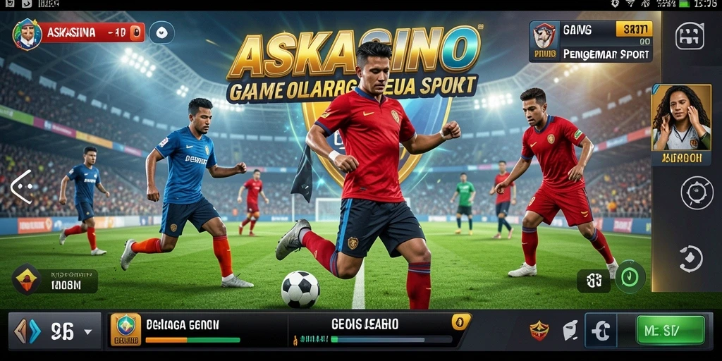 Tampilan gameplay seru dalam ASKASINO yang menampilkan aksi olahraga.
