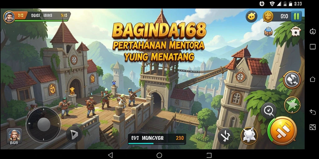 Tampilan mendebarkan dari gameplay Tower Defense di BAGINDA168.