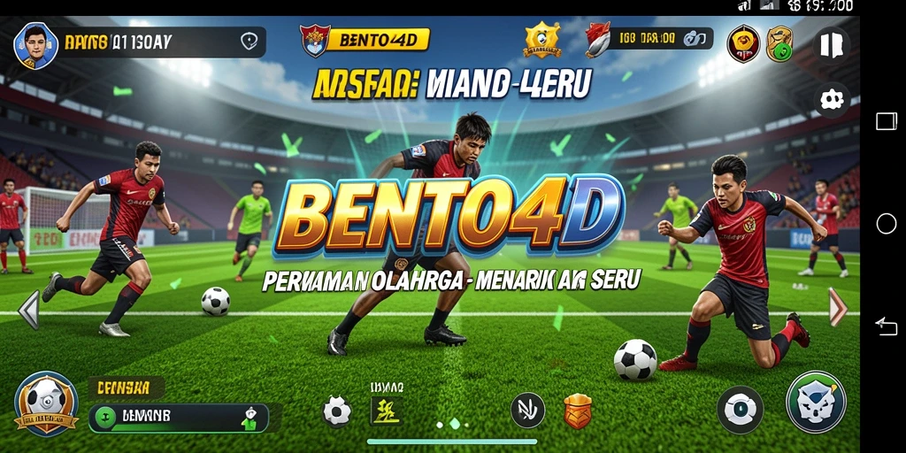 Screenshot gameplay BENTO4D menampilkan aksi olahraga yang seru.