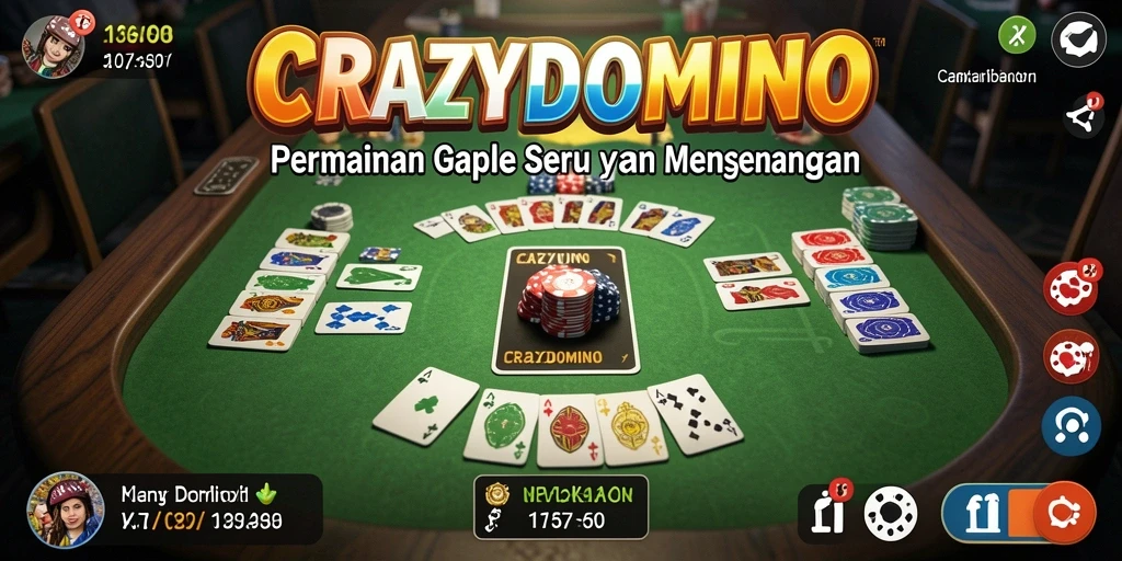 Tampilan gameplay seru dalam permainan Gaple.
