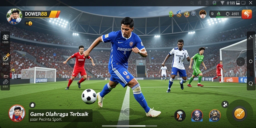 Tampilan gameplay DOWER88 yang menampilkan aksi olahraga seru.