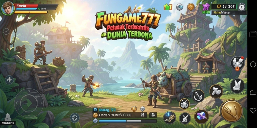 Gameplay menakjubkan dari FUNGAME777 dengan eksplorasi dunia terbuka.