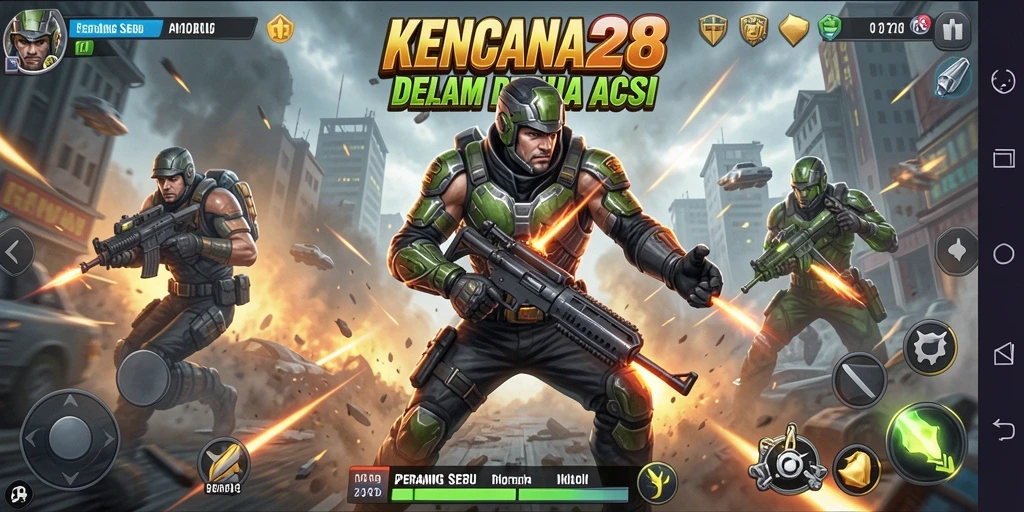 Screenshot gameplay KENCANA28 menunjukkan pertempuran seru dan grafis menawan.
