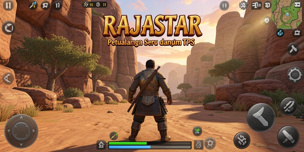 Tampilan seru dari aksi gameplay RAJASTAR dalam mode TPS.