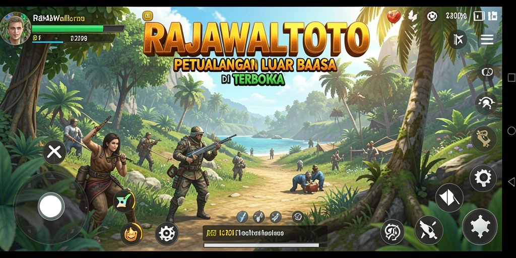Tangkapan layar utama RAJAWALITOTO menampilkan dunia terbuka yang menakjubkan.