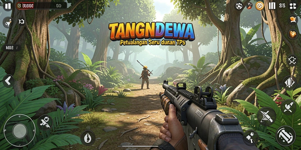TANGANDEWA menampilkan aksi seru dalam gameplay TPS yang menegangkan.
