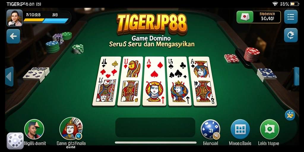 Tampilan gameplay Domino yang menarik di TIGERJP88.