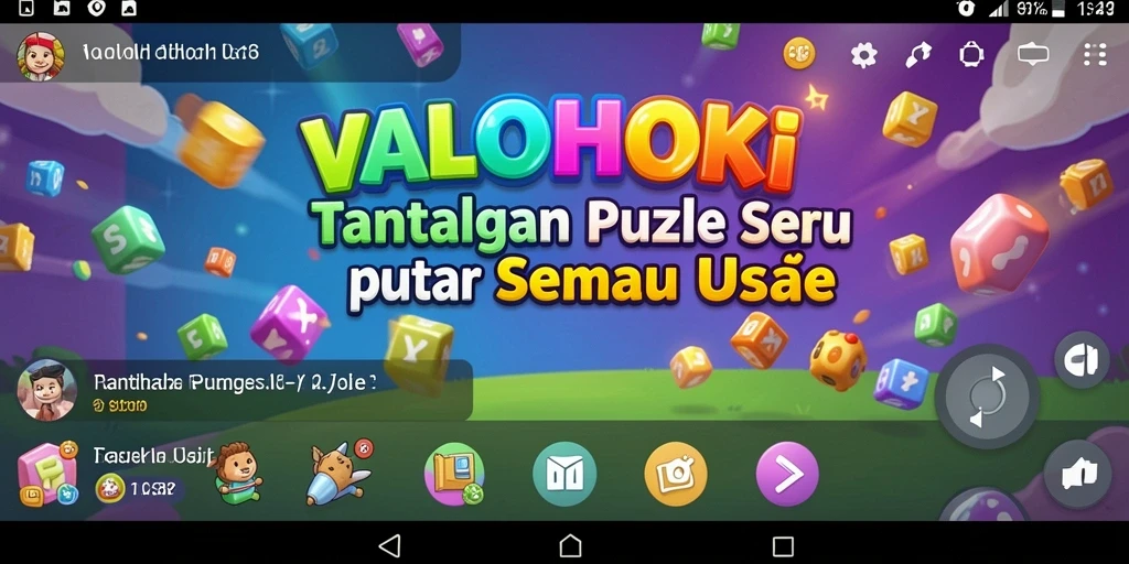 Tampilan gameplay VALOHOKI yang penuh warna dan menantang.